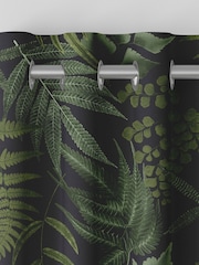Graham & Brown Black Midsummer Fern Made to Measure 100% Cotton Curtains - Image 6 of 8