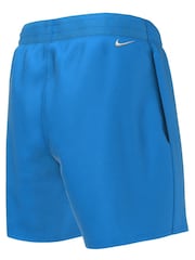 Nike Blue 4 Inch Volley Split Logo Swim Shorts - Image 2 of 3
