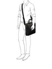 OSPREY LONDON The Jacob Leather Black Laptop Bag - Image 6 of 6