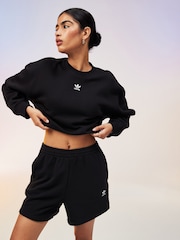 Czarny - adidas Originals Adult Adicolor Essentials French Terry Black Shorts - Image 1 of 5