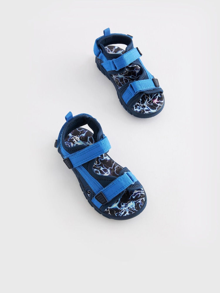 Cobalt Blue Standard Fit (F) Lightweight Touch Fastening Adjustable Strap Trekker Sandals - Image 1 of 4