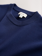 Blue Relaxed Fit N. Premium Ultrasoft Smart Knitted T-Shirt - Image 6 of 7