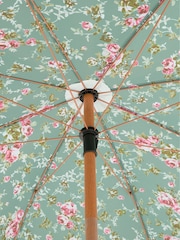 La Redoute Intérieurs Floral Print Green Newara Fringed Parasol - Image 4 of 6