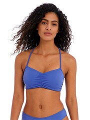 Freya Blue Plain Azure Jewel Cove Underwire Bralette Bikini Top - Image 4 of 5