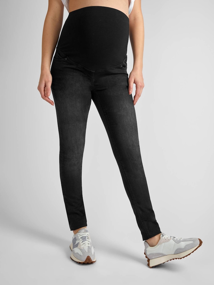 JoJo Maman Bébé Black Super Skinny Maternity Jeans - Image 2 of 4