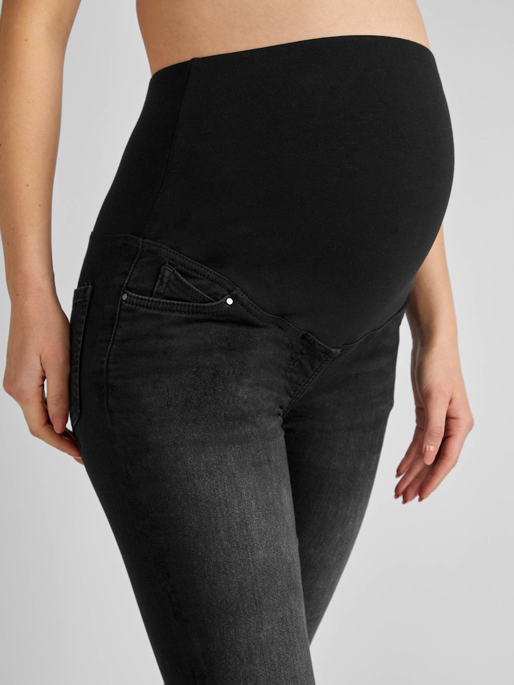 JoJo Maman Bébé Black Super Skinny Maternity Jeans - Image 4 of 4