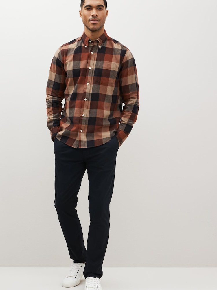 Brown Check Long Sleeve Shirt - Image 2 of 8