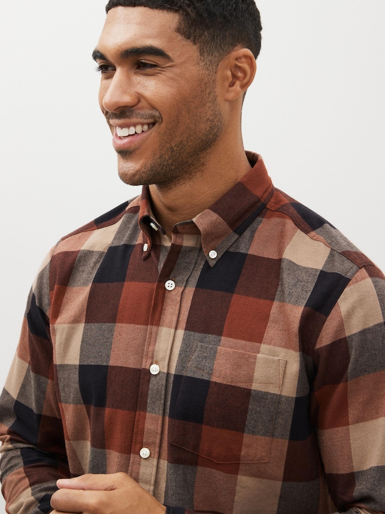 Brown Check Long Sleeve Shirt - Image 4 of 8