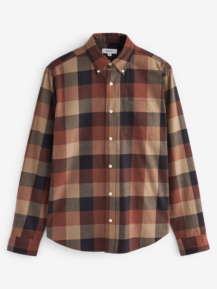 Brown Check Long Sleeve Shirt - Image 6 of 8