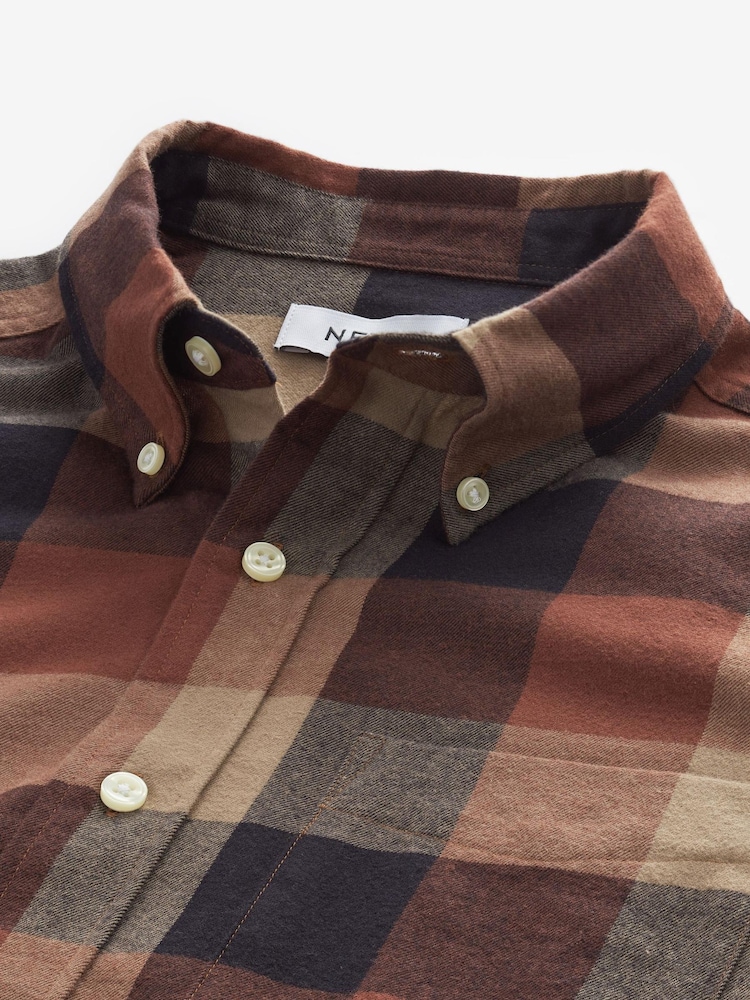 Brown Check Long Sleeve Shirt - Image 8 of 8