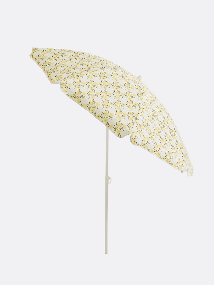 La Redoute Intérieurs WhiteYellow Soleya Beach Parasol - Image 1 of 4