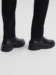 Reiss Black Chiltern Leather Chelsea Boots - Image 3 of 6