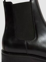 Reiss Black Chiltern Leather Chelsea Boots - Image 4 of 6