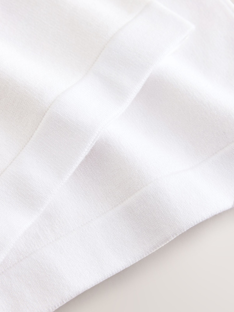 White Relaxed Fit N. Premium Ultrasoft Smart Knitted T-Shirt - Image 7 of 7 White Relaxed Fit N. Premium Ultrasoft Smart Knitted T-Shirt - Image 7 of 7