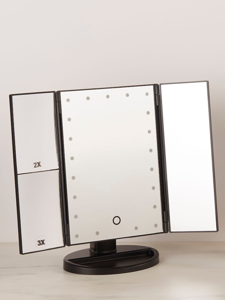 Searchlight Black Queen TriFold Mirror - Image 1 of 3