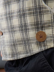 Ecru Cream with Character Pocket Check Corduroy Long Sleeve Shirt (3mths-7yrs) - Image 4 of 9