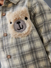 Ecru Cream with Character Pocket Check Corduroy Long Sleeve Shirt (3mths-7yrs) - Image 5 of 9