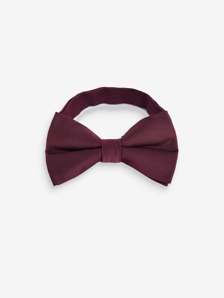 Burgundy Red Twill Bow Tie - Image 1 of 7 Burgundy Red Twill Bow Tie - Image 1 of 7