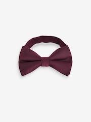 Burgundy Red Twill Bow Tie - Image 2 of 7