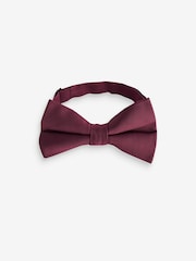 Burgundy Red Twill Bow Tie - Image 3 of 7