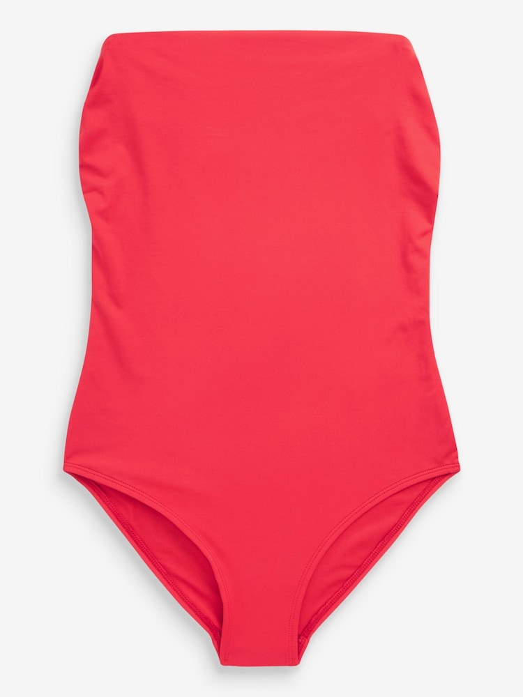 Rot - Essential Bandeau-Badeanzug - Bild 5 von 5 Rot - Essential Bandeau-Badeanzug - Bild 5 von 5