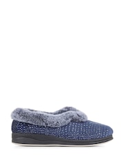 Pavers Grey Pavers Grey Wide Fit Full Slippers - Image 1 of 5
