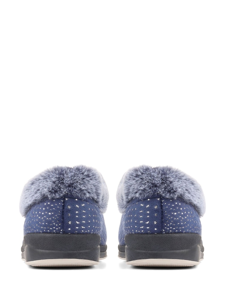 Pavers Grey Pavers Grey Wide Fit Full Slippers - Image 3 of 5