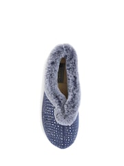 Pavers Grey Pavers Grey Wide Fit Full Slippers - Image 4 of 5