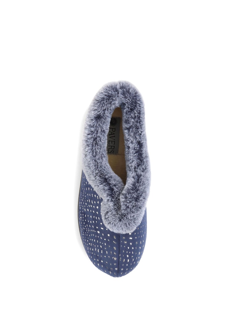 Pavers Grey Pavers Grey Wide Fit Full Slippers - Image 4 of 5