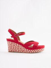 Red Regular/Wide Fit Forever Comfort® Open Toe Wedges - Image 2 of 6