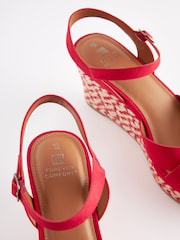 Red Regular/Wide Fit Forever Comfort® Open Toe Wedges - Image 4 of 6