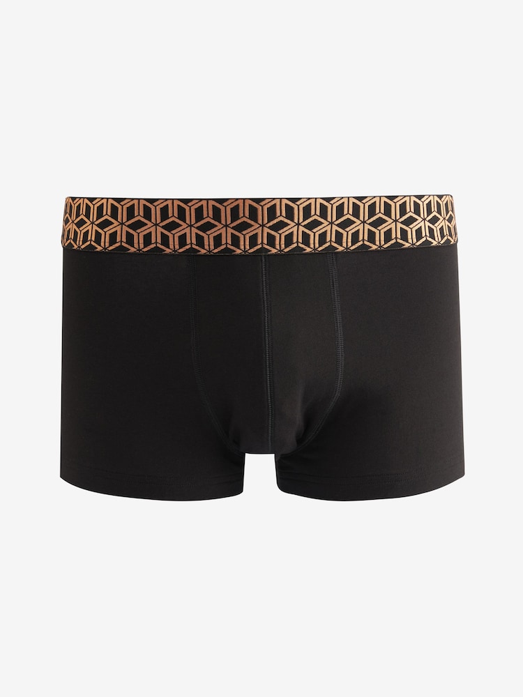 Black Metallic Geo Pattern - Opakowanie zbiorcze 4 szt. - 4 Pack Hipster Boxers - Image 5 of 9