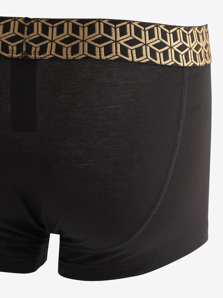 Black Metallic Geo Pattern - Opakowanie zbiorcze 4 szt. - 4 Pack Hipster Boxers - Image 6 of 9
