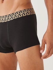 Black Metallic Geo Pattern 4 pack Hipster Boxers - Image 9 of 9