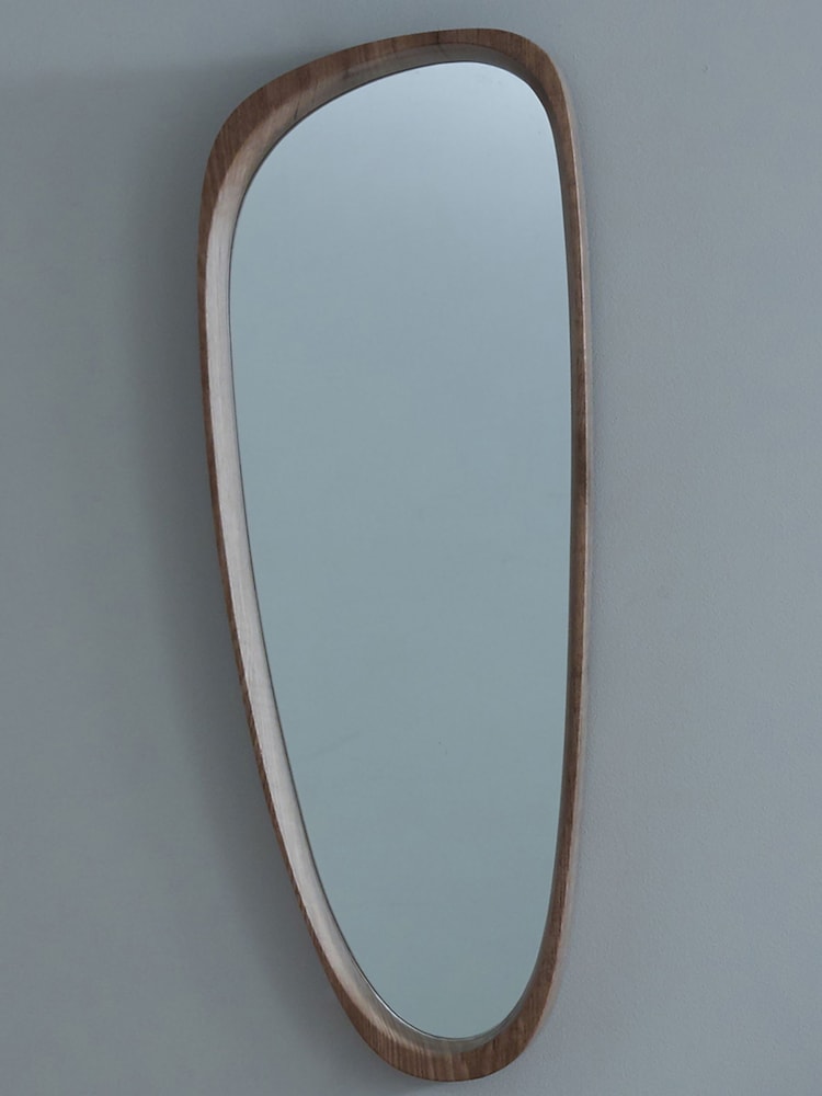 Pacific Natural Wood Veneer Teardrop Shaped Mirror - Image 1 of 3