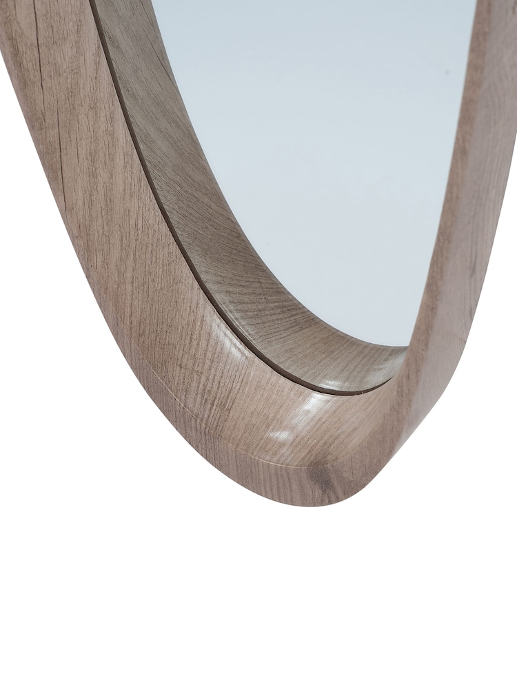 Pacific Natural Wood Veneer Teardrop Shaped Mirror - Image 2 of 3