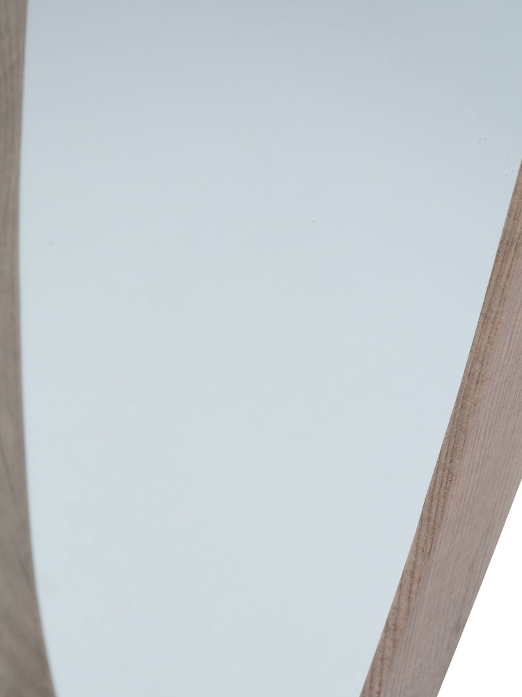 Pacific Natural Wood Veneer Teardrop Shaped Mirror - Image 3 of 3