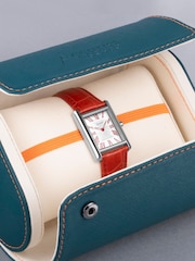 Accurist Womens Red Rectangle Leather Strap Analogue Watch - Image 6 of 7