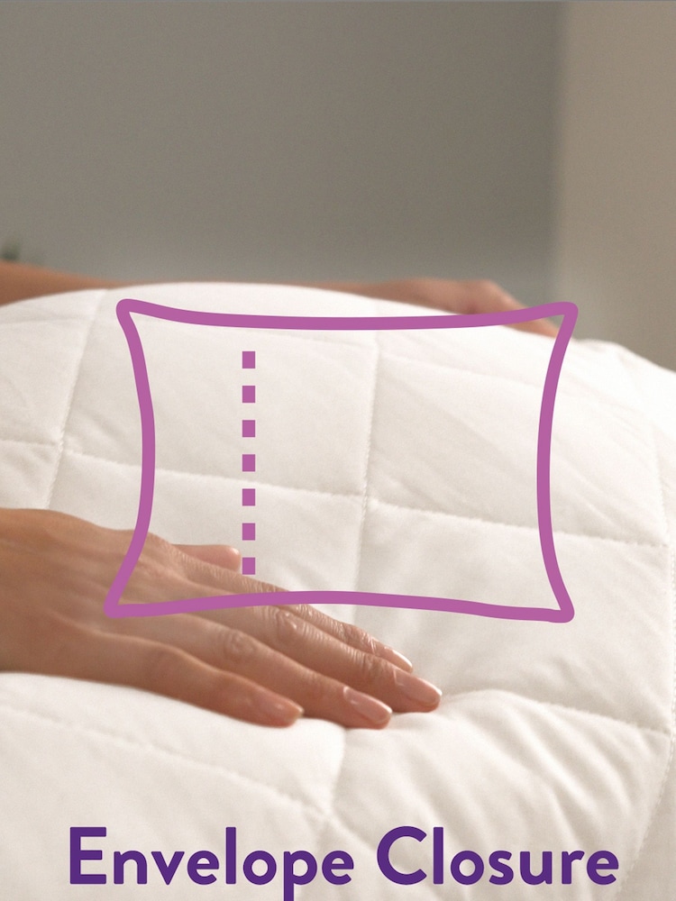 Slumberdown Anti Allergy White Pillow Protectors 2 Pack - Image 2 of 4