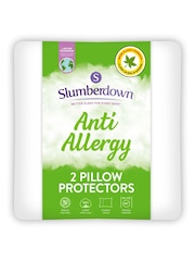 Slumberdown Anti Allergy White Pillow Protectors 2 Pack - Image 3 of 4