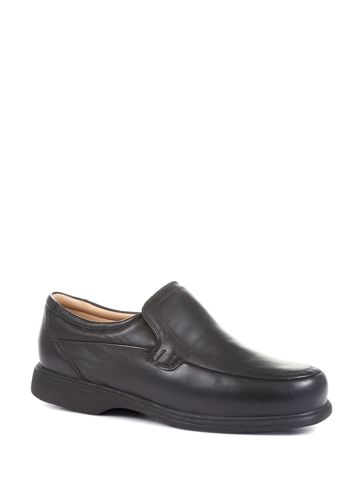 Pavers Gents Black Slip On Smart Shoes - Image 2 of 5