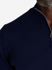 Oliver Sweeney Merino Wool Quarter Zip Jumper - Image 3 of 6