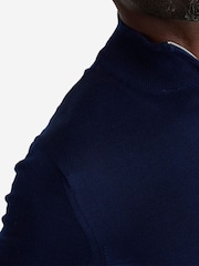 Oliver Sweeney Merino Wool Quarter Zip Jumper - Image 5 of 6