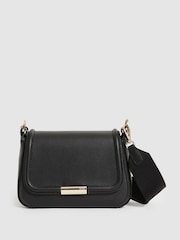 Reiss Black Cleo Saddle Camera Bag - Image 1 of 7