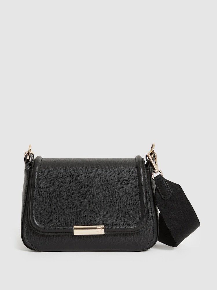 Reiss Black Cleo Saddle Camera Bag - Image 1 of 7