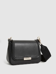 Reiss Black Cleo Saddle Camera Bag - Image 4 of 7