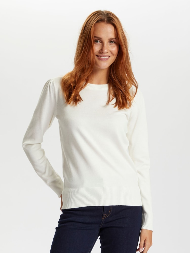Saint Tropez Mila White Pullover Jumper - Image 1 of 6