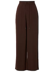 M&Co Brown Linen Wide Leg Trousers - Image 5 of 5