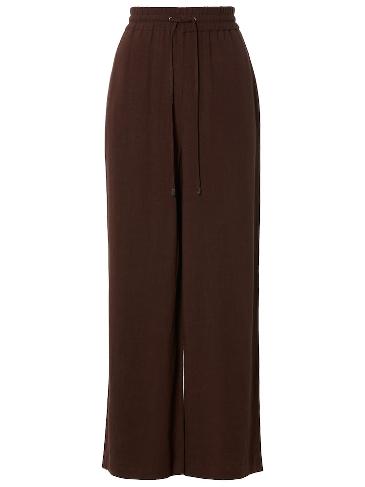 M&Co Brown Linen Wide Leg Trousers - Image 5 of 5