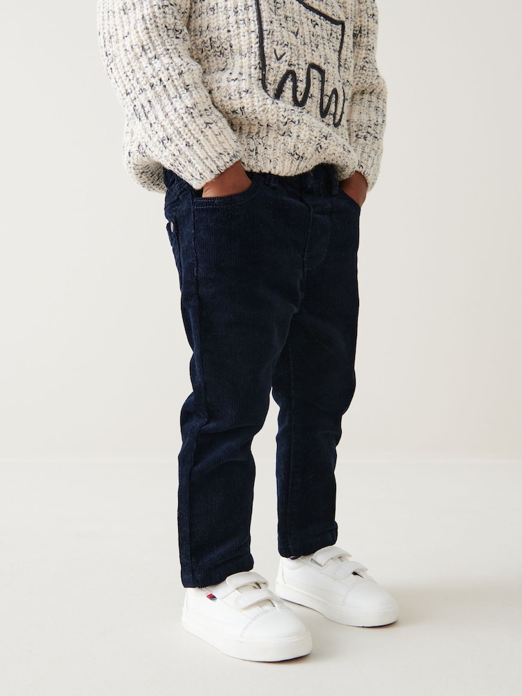 Navy Blue Corduroy Trousers (3mths-7yrs) - Image 1 of 6 Navy Blue Corduroy Trousers (3mths-7yrs) - Image 1 of 6